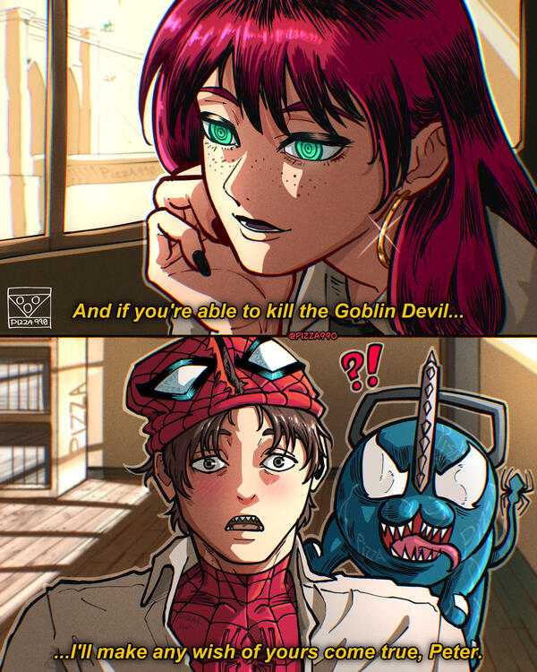 Spider-Man X Chainsaw Man - Mary Jane as Makima