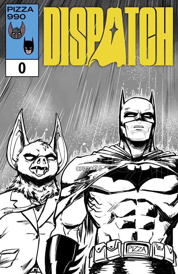 Sonar from Dispatch and Batman Fanart Cover | B&amp;W Inked
