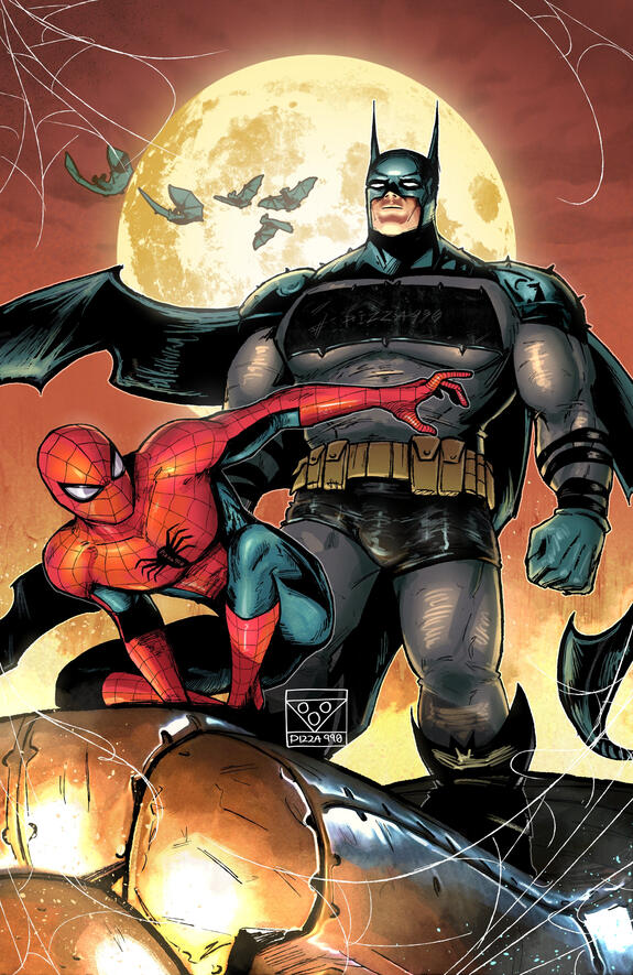 Ultimate Spider-Man (2024) and Absolute Batman Fanart Cover